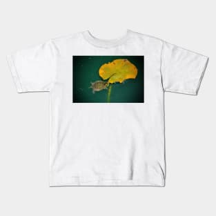 Baby Turtle And Lily Pad Kids T-Shirt